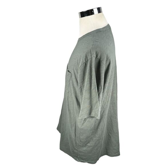 Forty Five T-Shirt Men's 3XL XXXL Green Heather 100% Cotton Pullover Tee Pocket - Picture 3 of 9